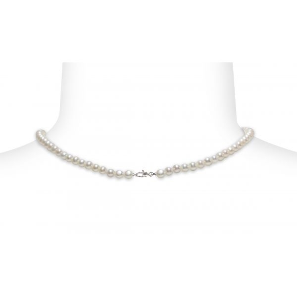 Collana di Perle Piena Perlagione 4½x5 drop 8/9mm Argento 925°/°° C.Z.