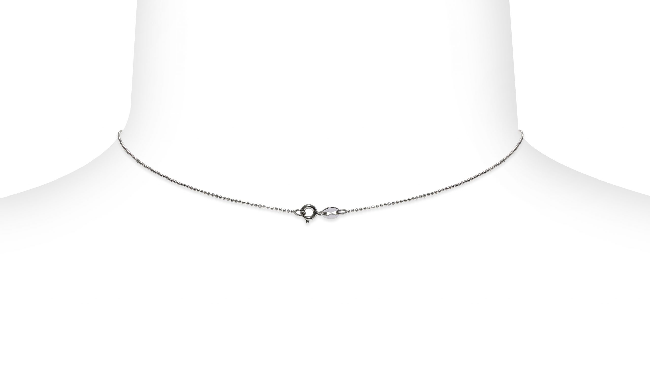 Pendente con catena Argento 925°/°° C.Z. Perla Piena Perlagione 7x7½mm