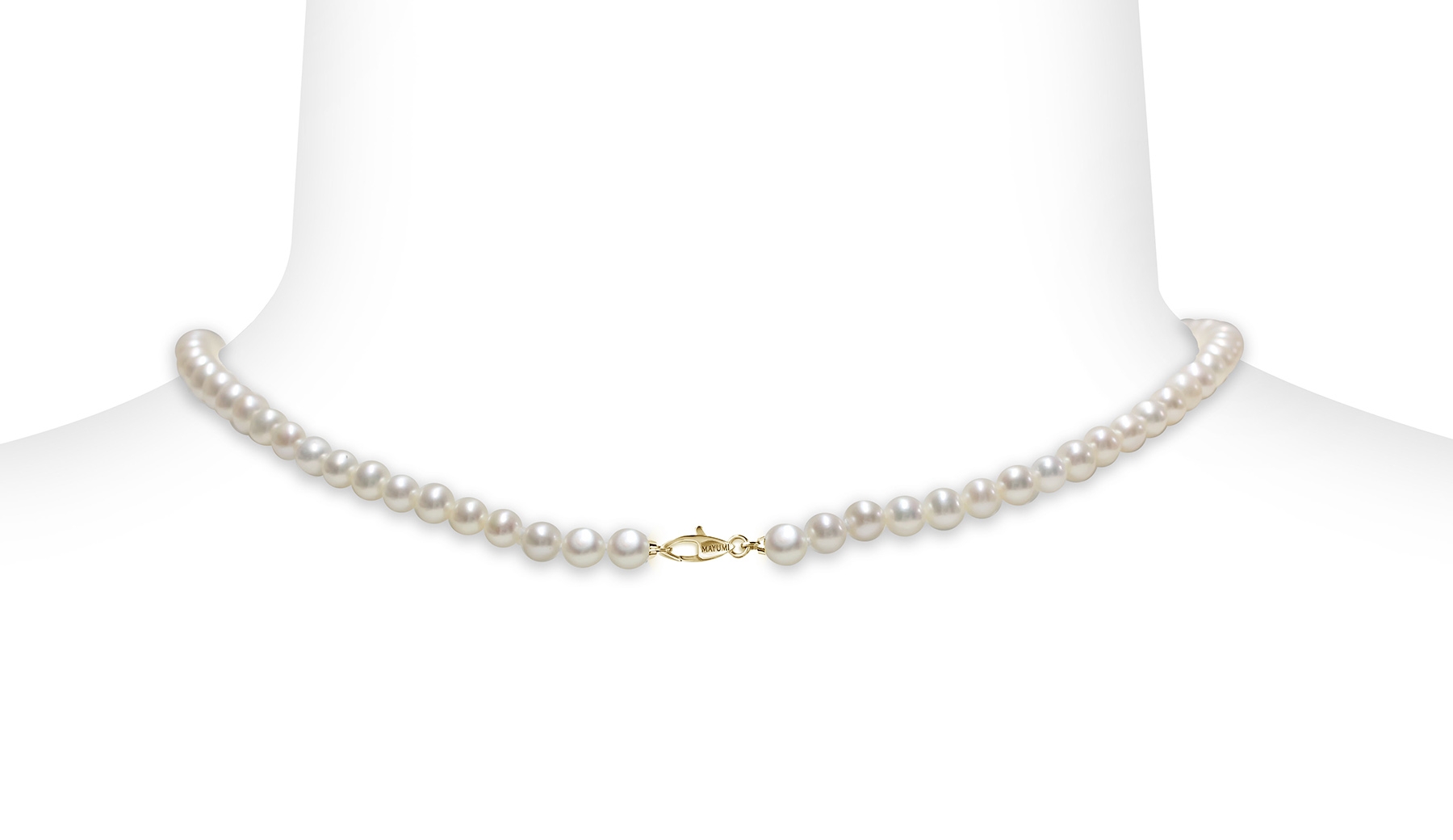 Collana di Perle Piena Perlagione 4½x5-7½X8mm e Oro giallo 750‰ lunghezza cm 42~