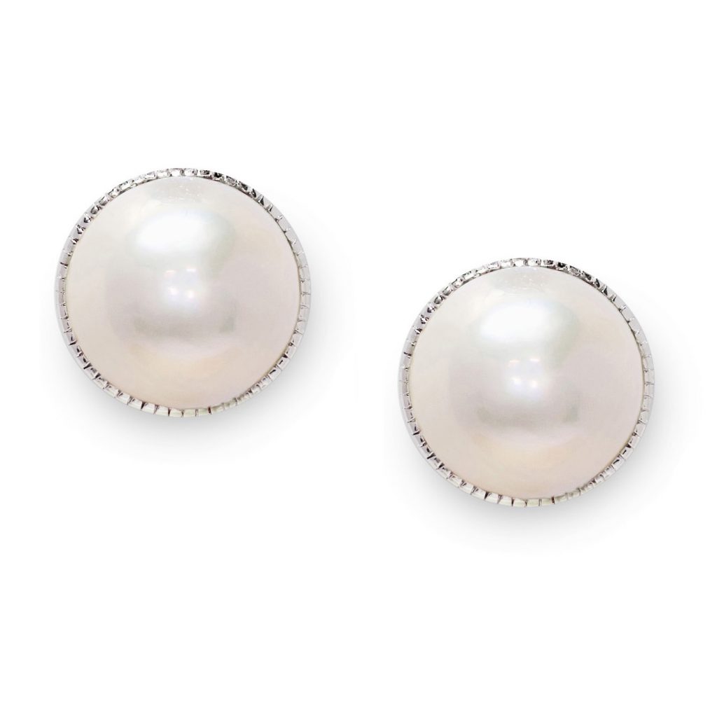 Orecchini in Argento 925‰ Perle Mabe 12x12½mm