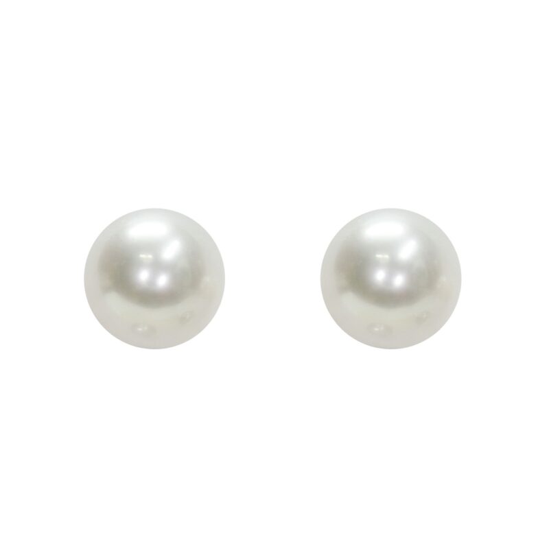 Orecchini in Oro bianco 750‰ Perle Piena Perlagione 9x9½mm