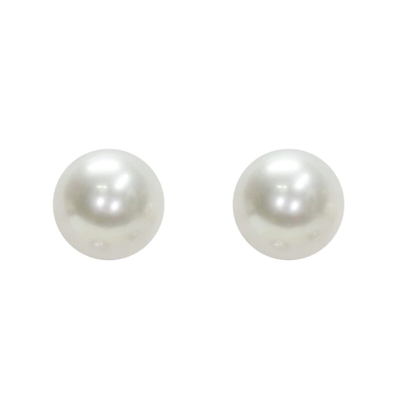 Orecchini in Oro bianco 750‰ Perle Piena Perlagione 10x10½mm