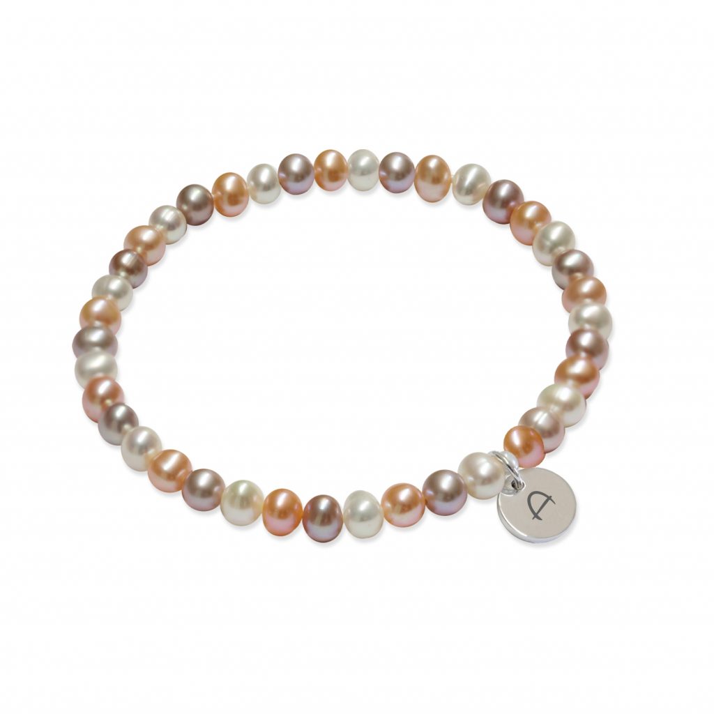 Bracciale di Perle Piena Perlagione nere 4½x5-6½x7mm su filo di silicone lunghezza cm 18,5~