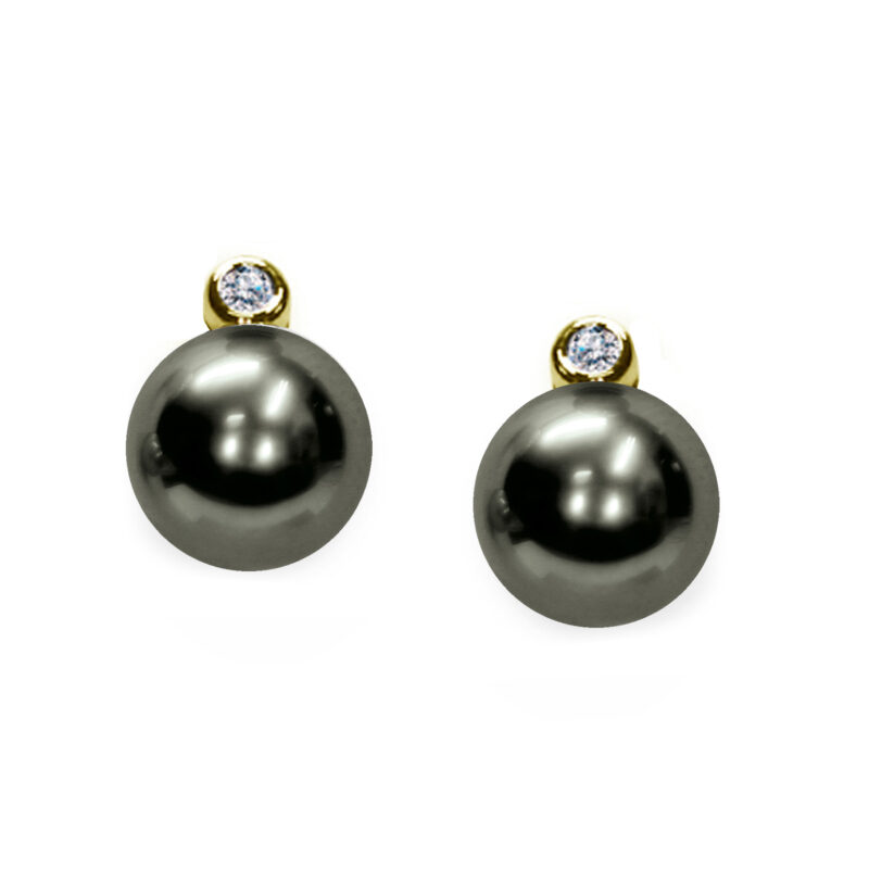 Orecchini in Oro 375‰ Perle  Piena Perlagione 7½x8 mm