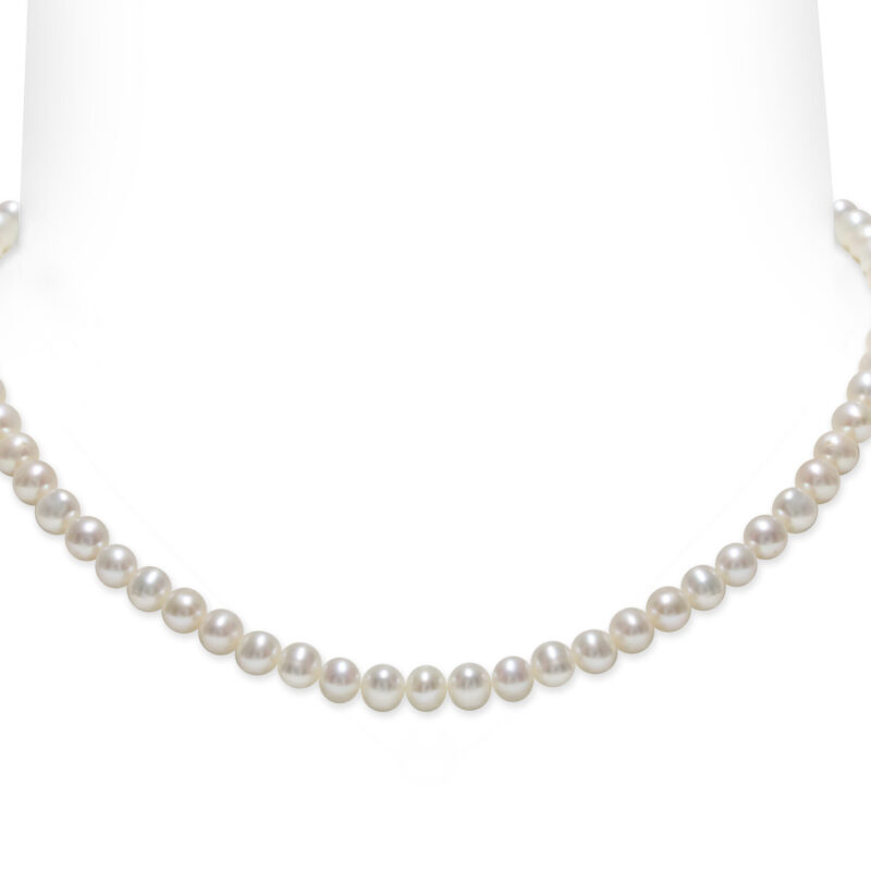 Collana di Perle Piena Perlagione 5½-6½ mm  e Oro 750‰