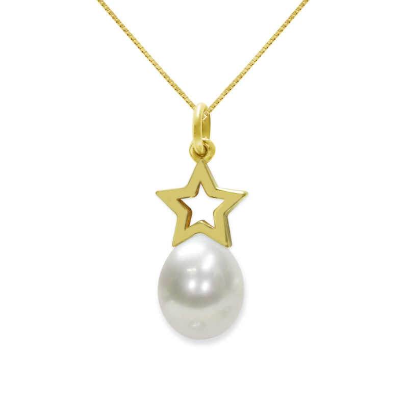 Pendente Oro giallo 750‰ con catena Argento 925‰ dorato
