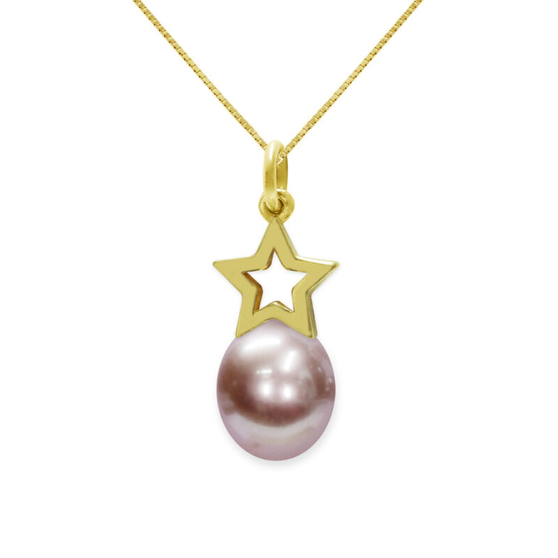Pendente Oro giallo 750‰ con catena Argento 925‰ dorato