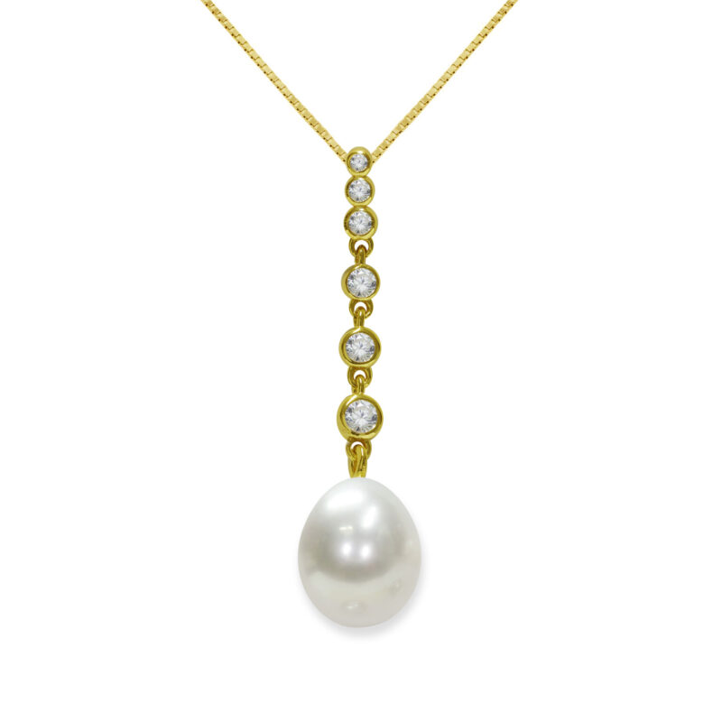 Pendente in Argento 925‰ dorato e CZ